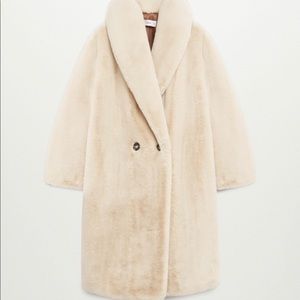 MANGO Fluffy Long Coat NWT (size M)